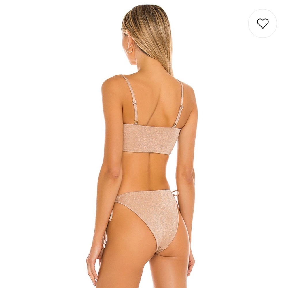 L*SPACE ✨ Shimmer Champagne Bikini Set - Picture 3 of 5